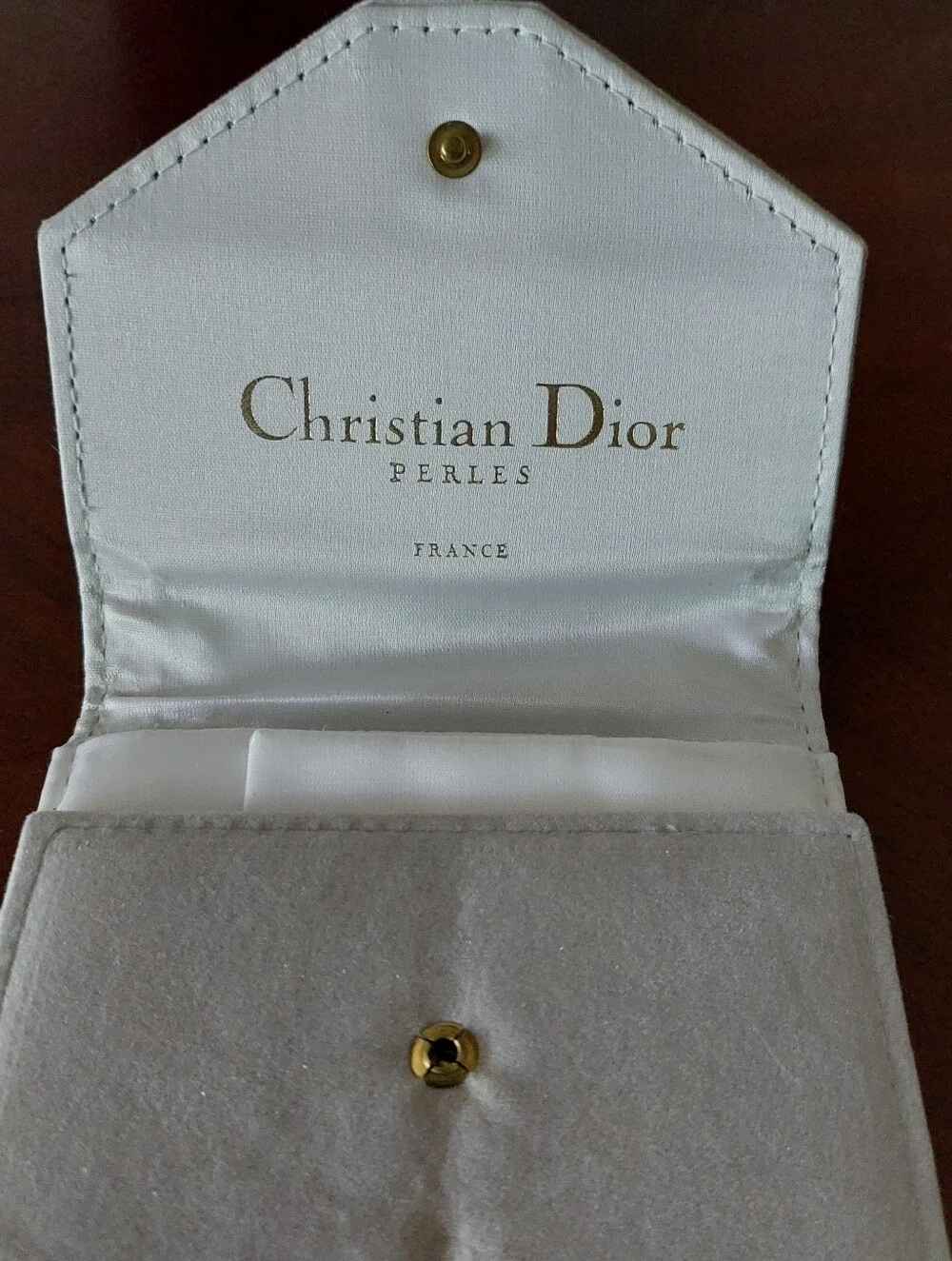 Rare Vintage Christian Dior "Perles" Velvet Jewelry Pouch Set (2 Sizes) - Picture 12 of 16